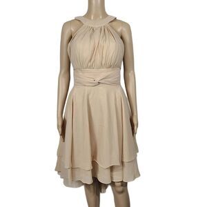 Cream Chiffon Wedding Dress size small